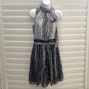 A|X ARMANI EXCHANGE Halter Neck Dress- Black & White Size 4